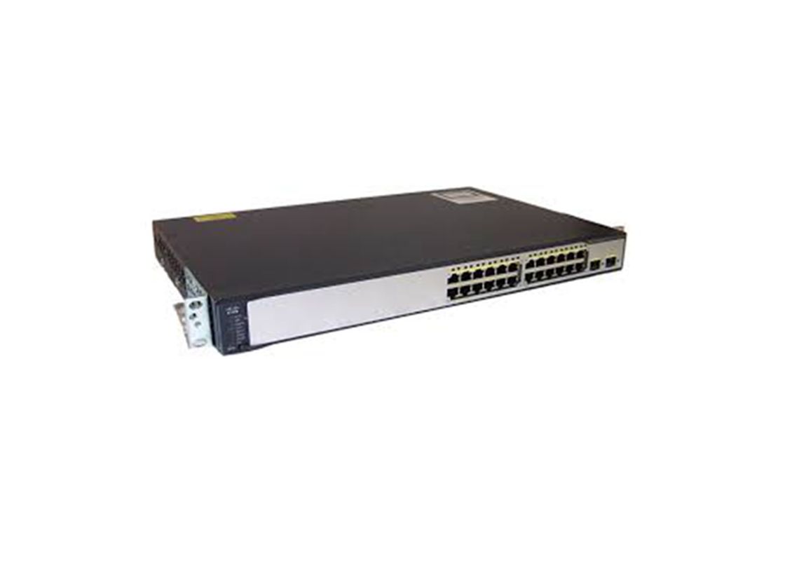 Layer 3 Cisco 10 Gigabit Switch With 2 X SFP WS-C3750V2-24TS-E Rack Mountable