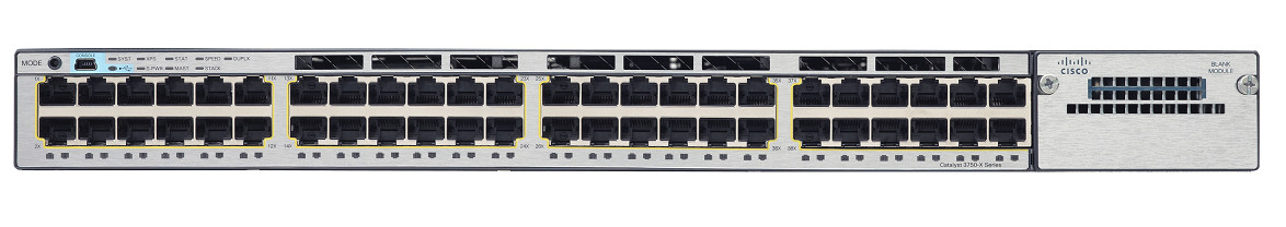 Cisco 48 Port 10 100 1000 Managed Network Switch Ws C3750x 48t L