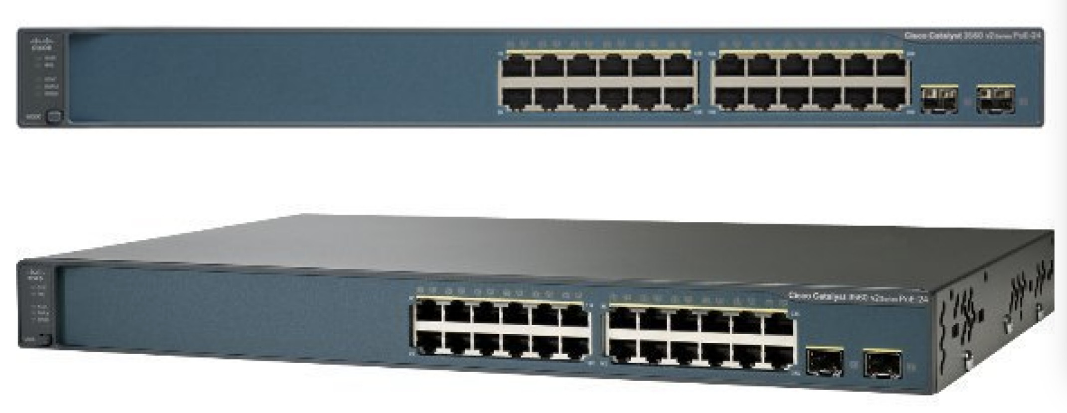 10/100Mbps Cisco 24 Port POE Network Switch Catalyst 3560V2 WSC3560V2